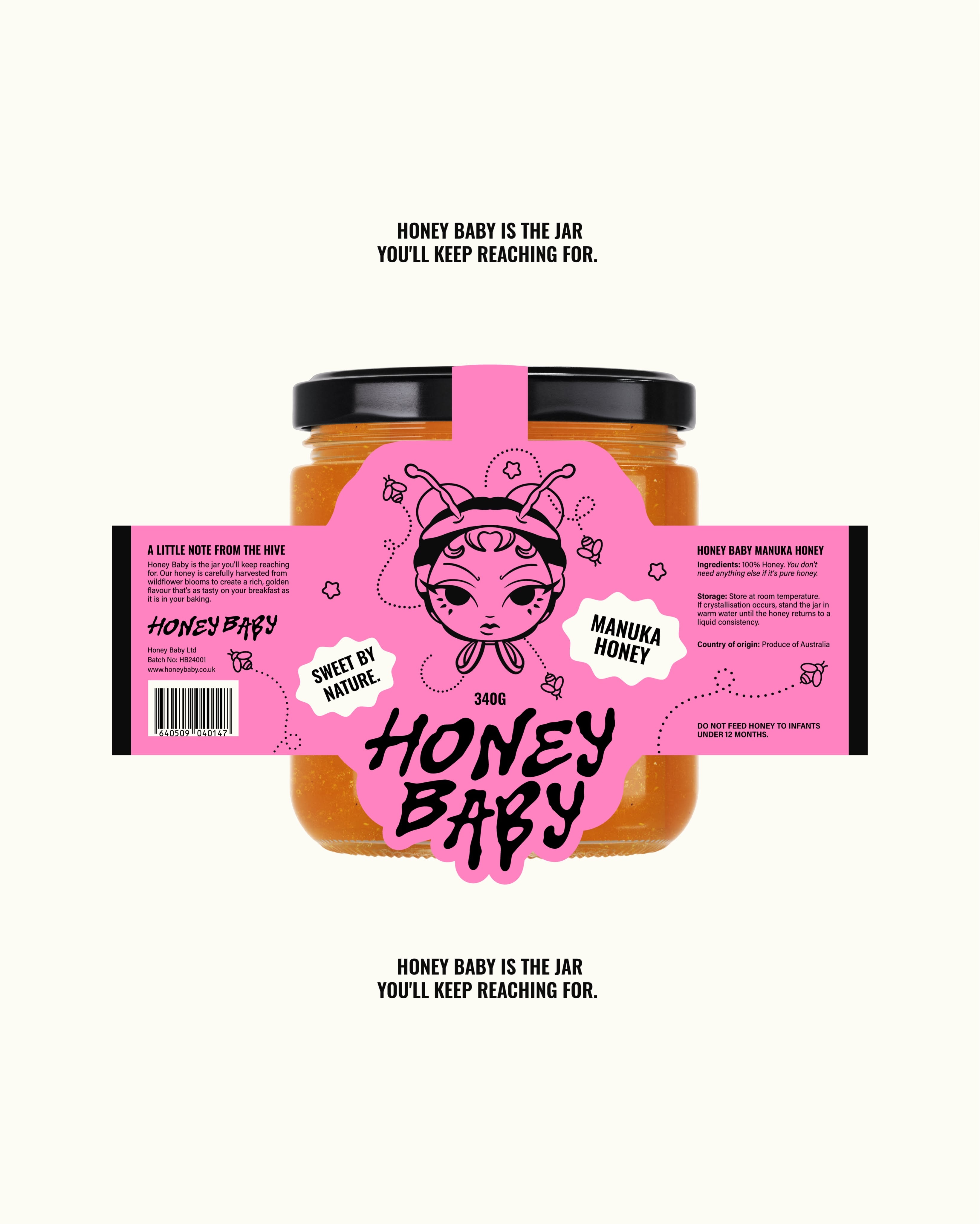 Instagram post: Witty Honey Baby packaging composition, slide 2
