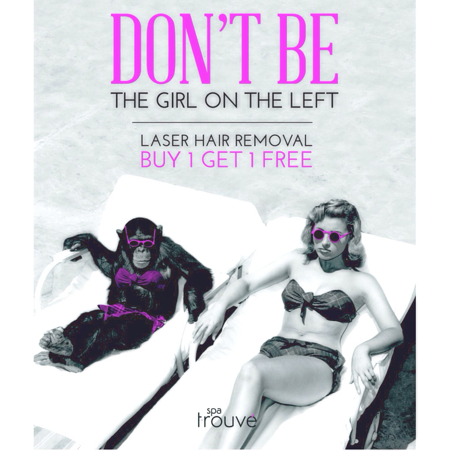 Instagram post: Witty 'don't be the girl on left' ape