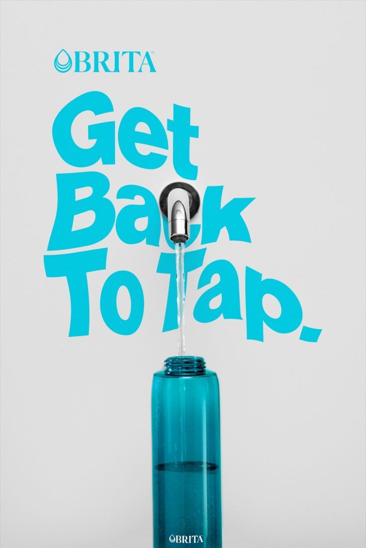 Carousel: Wall tap pouring water into teal bottle, slide 3