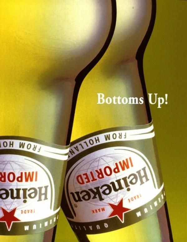 Instagram post: Upside-down bottles deliver a clear pun
