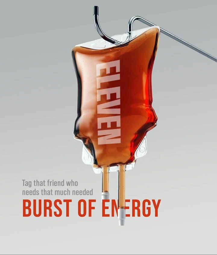 IV Therapy & Drip Bars creative ad: Energy drink visualized as IV therapy