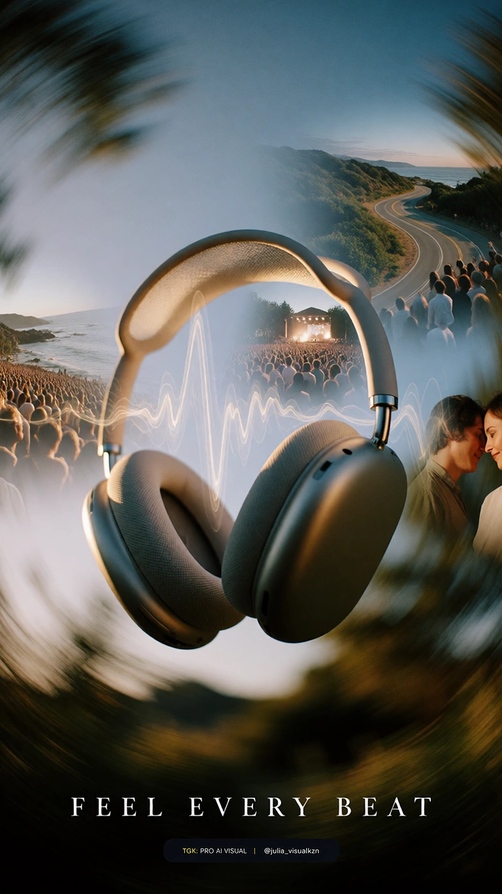 Headphones & Speakers creative ad: Lightning visualizes musical energy