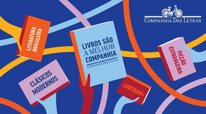 Bookstores creative ad: Hands raising books as protest placards