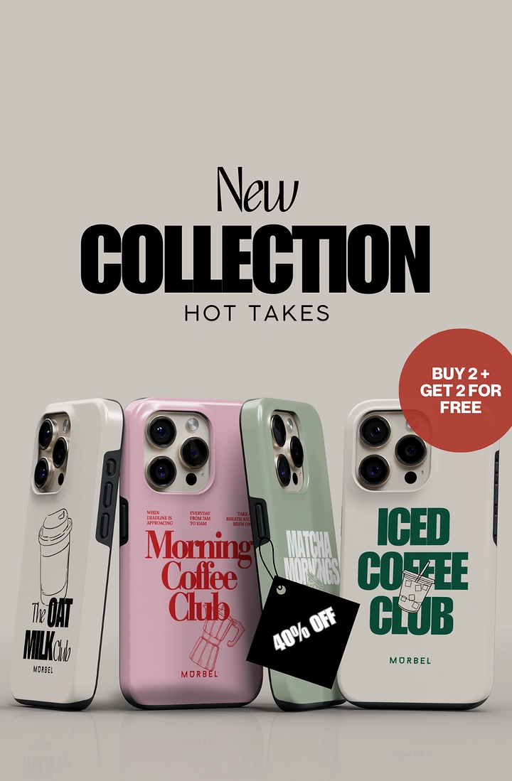 Phone Cases & Mobile Accessories creative ad: Phone cases become coffee club drinks