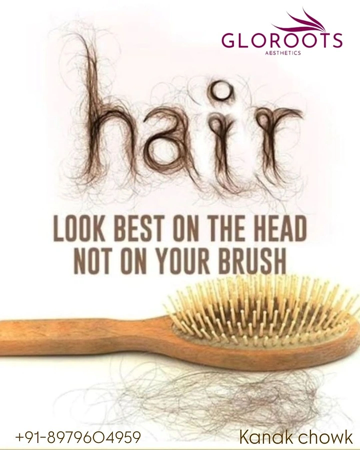 Hair Transplant & Hair Clinics creative ad: Word 'hair' in shed strands, brush pun