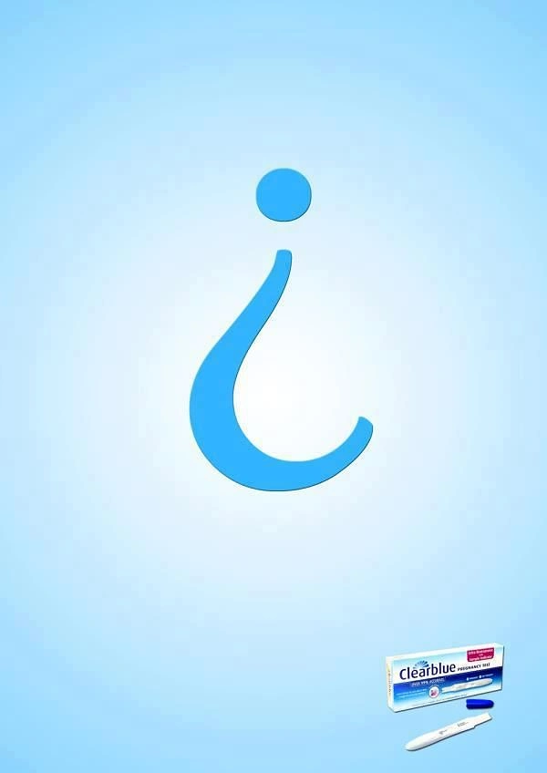 IVF & Fertility Clinics creative ad: Inverted question mark as hopeful figure