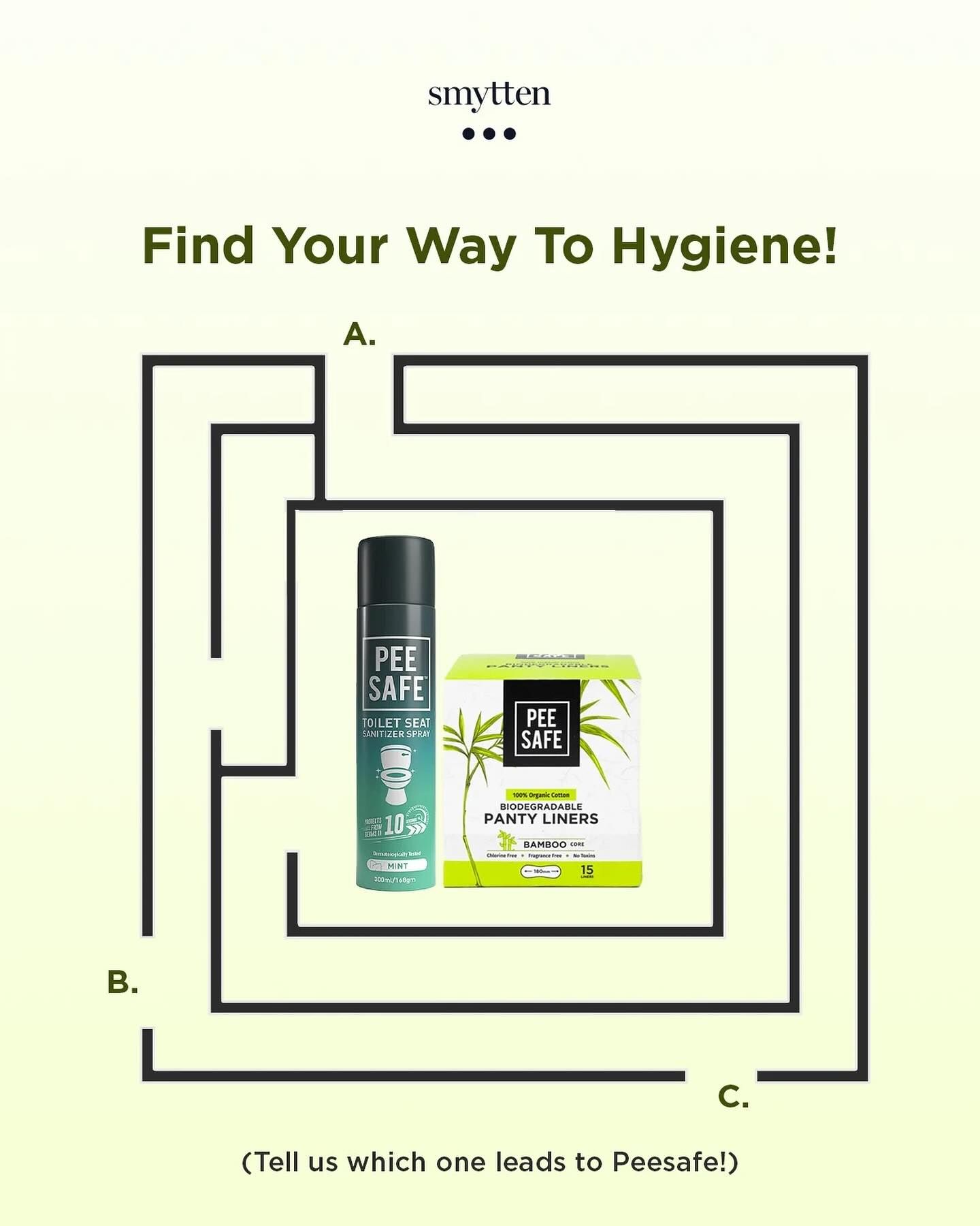 Instagram post: Maze visual cleverly means finding hygiene