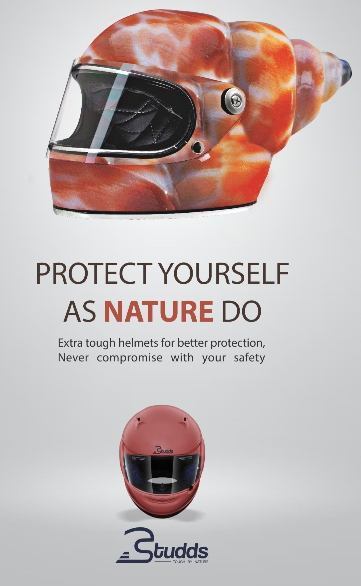 Story: Helmet mirrors organic nature texture