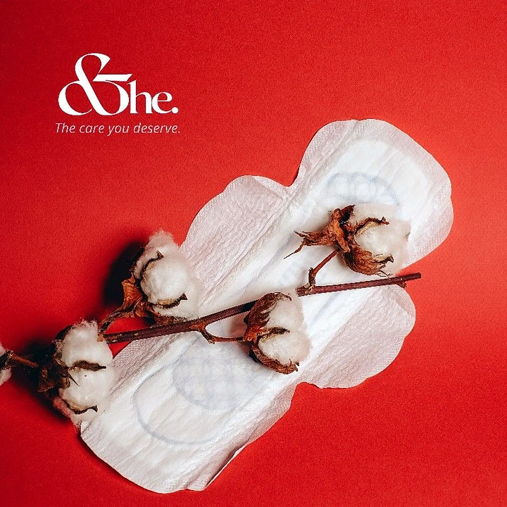 Period Care & Feminine Hygiene creative ad: Pad composition connects product with cotton