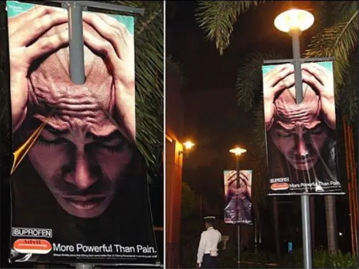Pain Relief Brands creative ad: Hands break through pain barrier