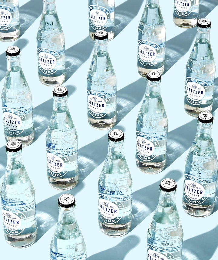 Packaged Drinking Water creative ad: Bottles form an unexpected repeating pattern