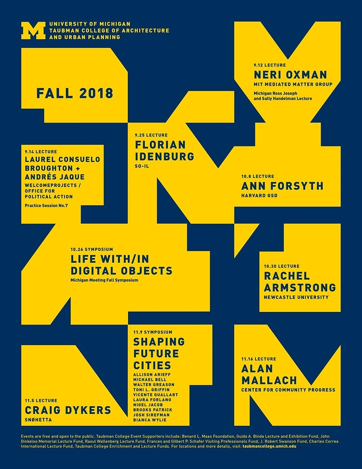 Universities & Colleges creative ad: Modular city-plan typography system