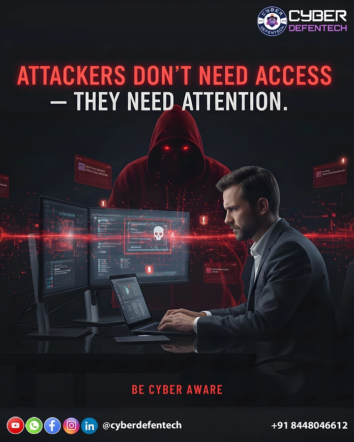 Cybersecurity Companies creative ad: Attention-not-access copy creates hook
