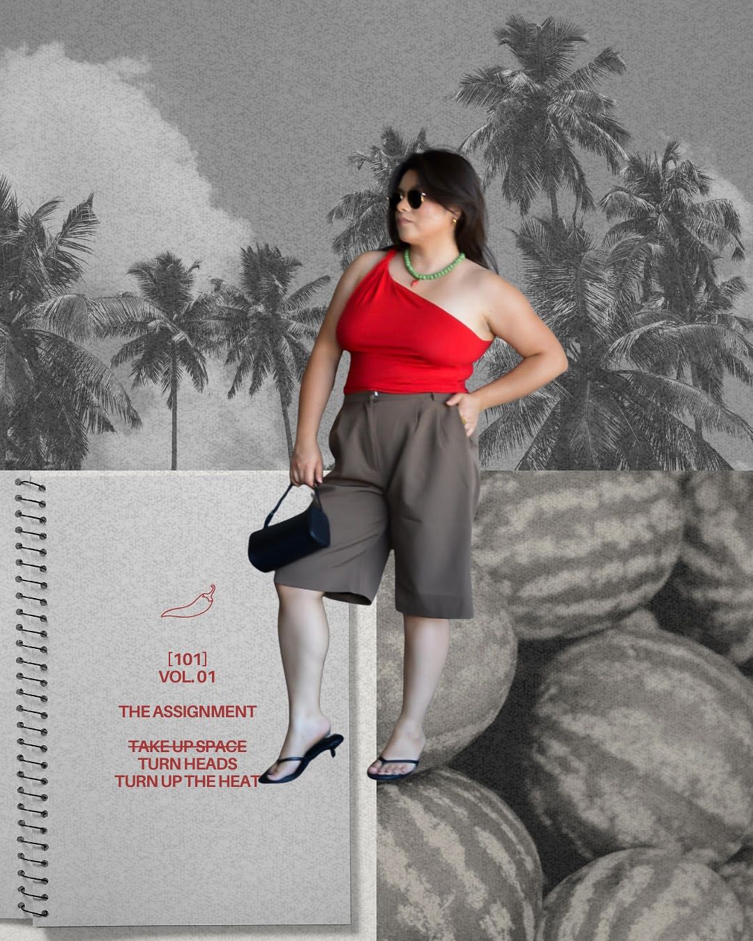 Instagram post: Editorial assignment concept with styled outfit