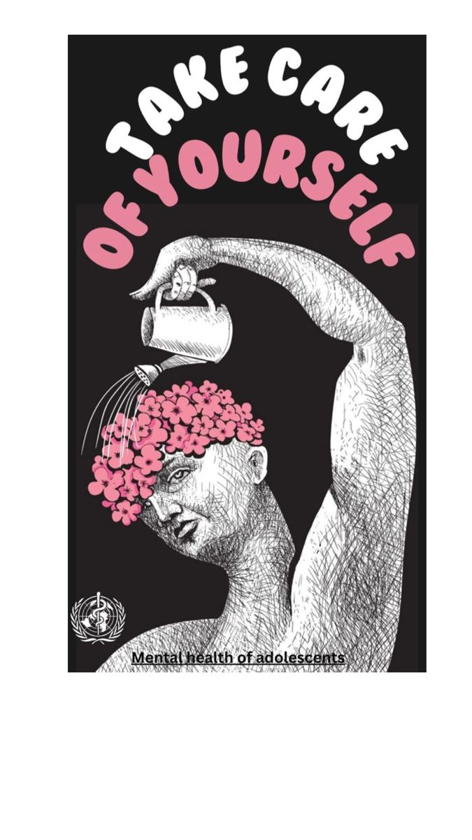 Story: Figure watering pink flowers blooming from their own head