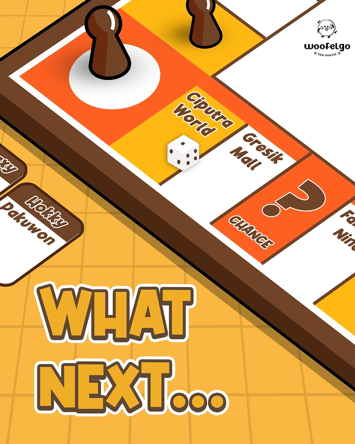 Board Games & Game Cafes creative ad: Board layout becomes playful campaign composition
