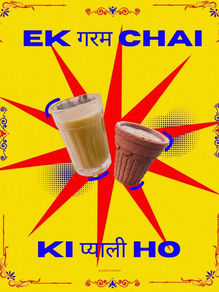 Tea & Chai Brands creative ad: Bollywood lyric pop-art chai poster