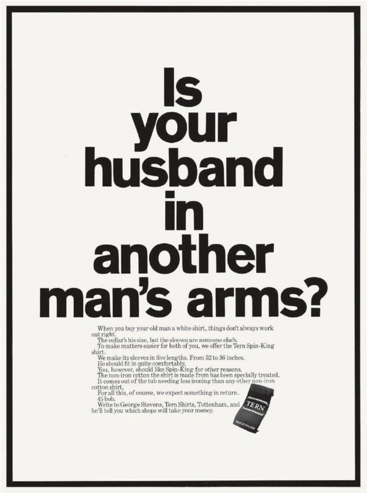 Bookstores creative ad: Provocative headline pun sells shirt sleeves