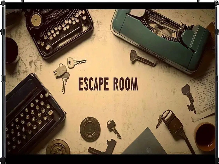 Escape Rooms creative ad: Vintage detective evidence composition