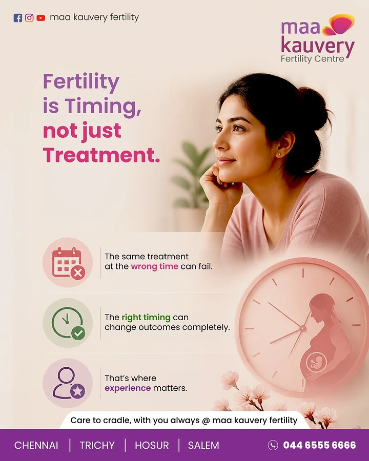 IVF & Fertility Clinics creative ad: Clock with fetus: fertility is timing