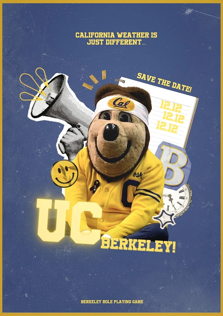 Universities & Colleges creative ad: Cal mascot makes weather copy memorable