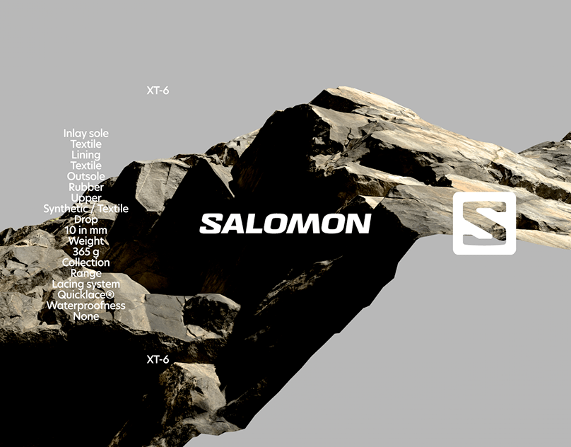 Banner: Shoe and mountain form a bold metaphor