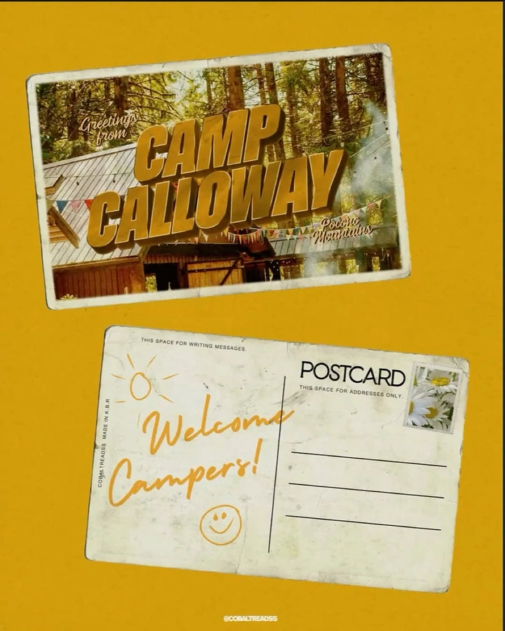 Summer Camps & Kids Activities creative ad: Vintage postcard concept sells camp experience