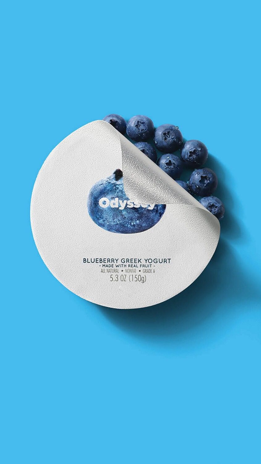 Story: Peeling lid reveals blueberries, clean