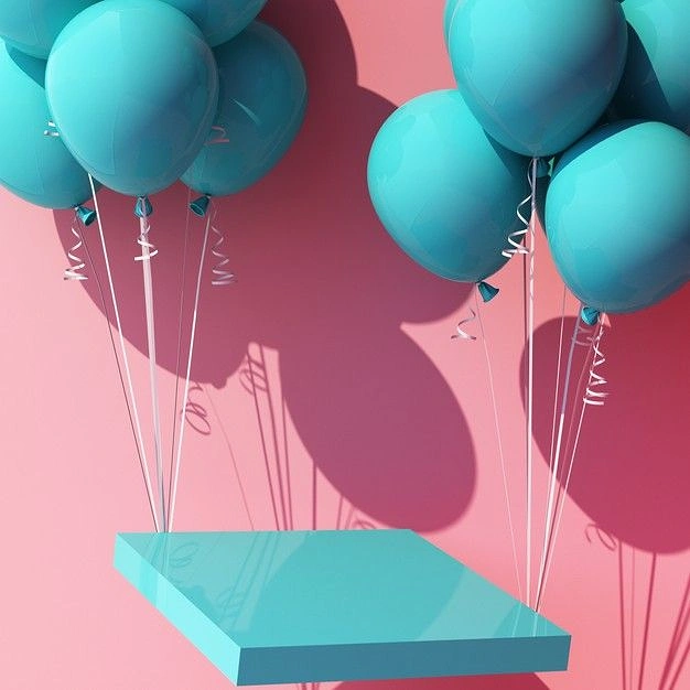 Balloon & Party Decorators creative ad: Balloons transformed into playful swing