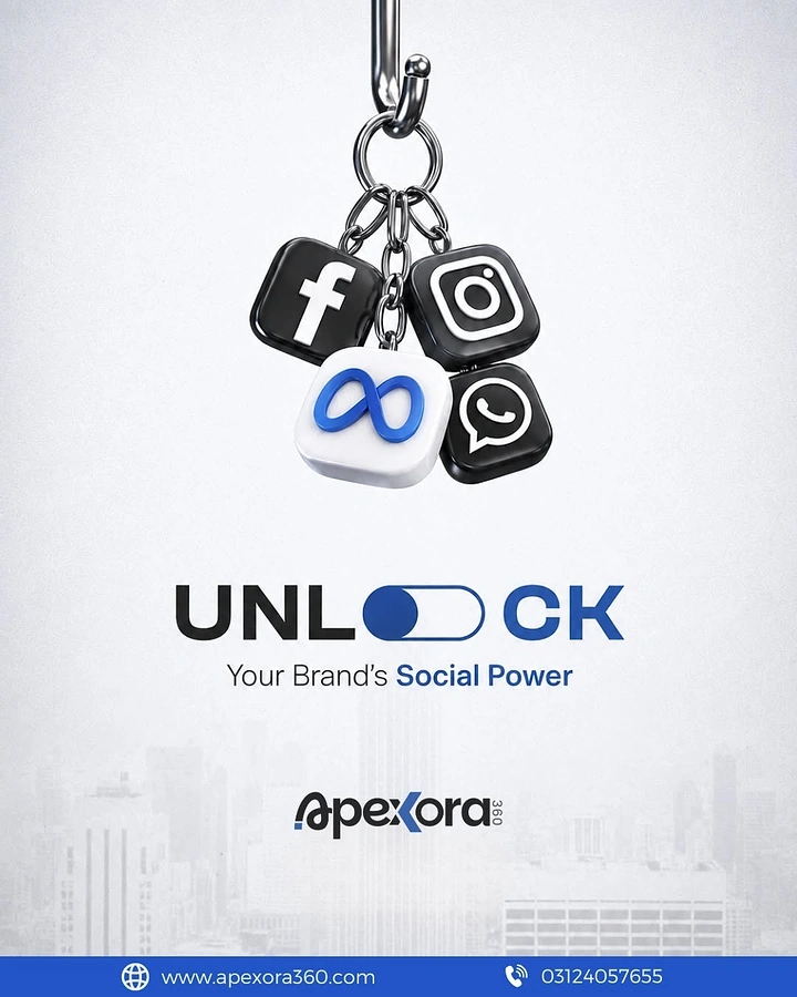 Agency creative ad: Social icons as keychain, toggle UNLOCK