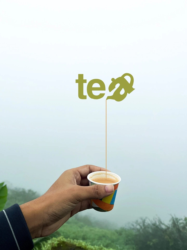 Tea & Chai Brands creative ad: Logo 'a' pours tea into cup