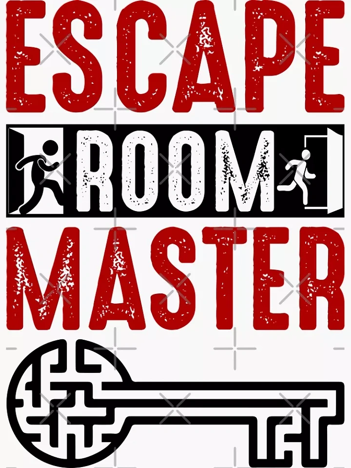 Escape Rooms creative ad: Maze integrated into bold typographic poster