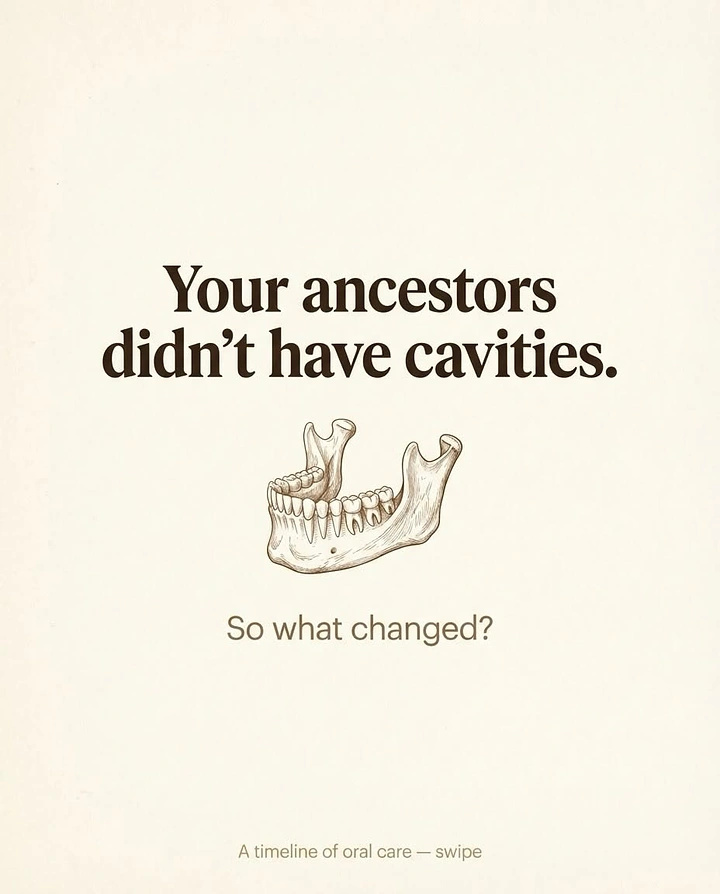 Dental creative ad: Vintage engraved illustration of a human lower jawbone