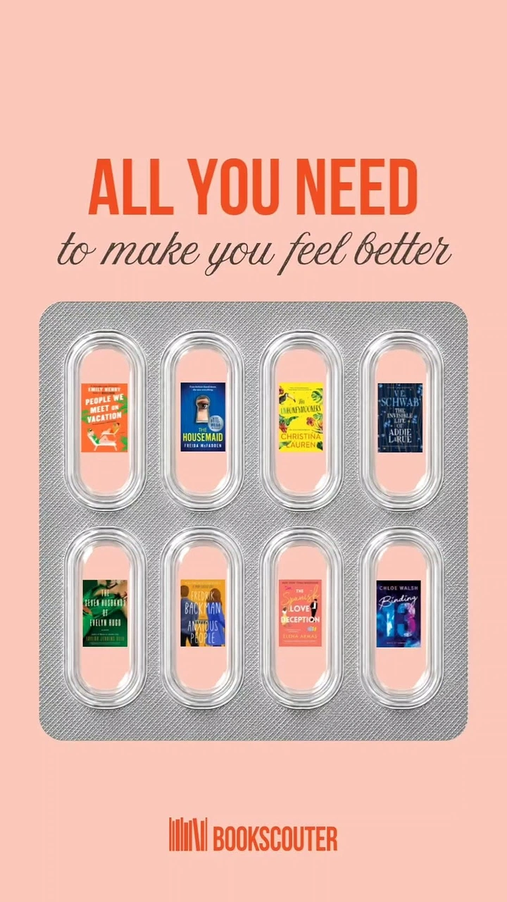 Bookstores creative ad: Books as pills in a blister pack