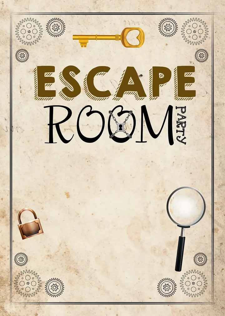Escape Rooms creative ad: Detective objects reinforce escape-room mystery