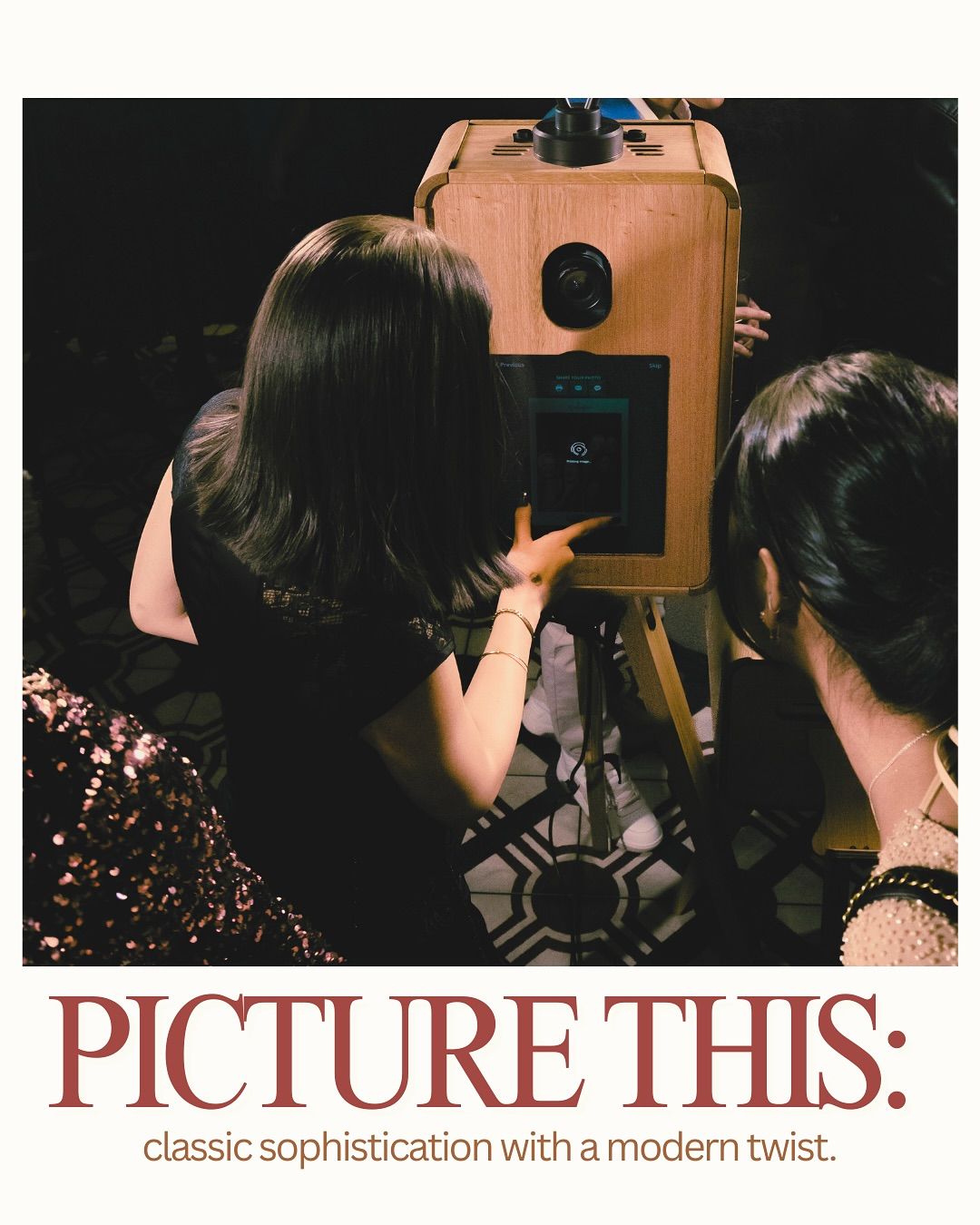 Instagram post: Editorial booth scene, “Picture This” hook