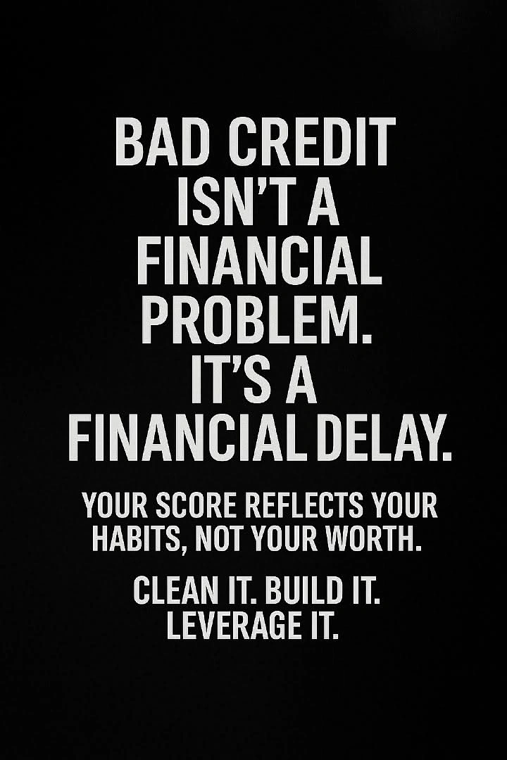Credit Repair & Credit Score Services creative ad: Witty financial-delay reframing