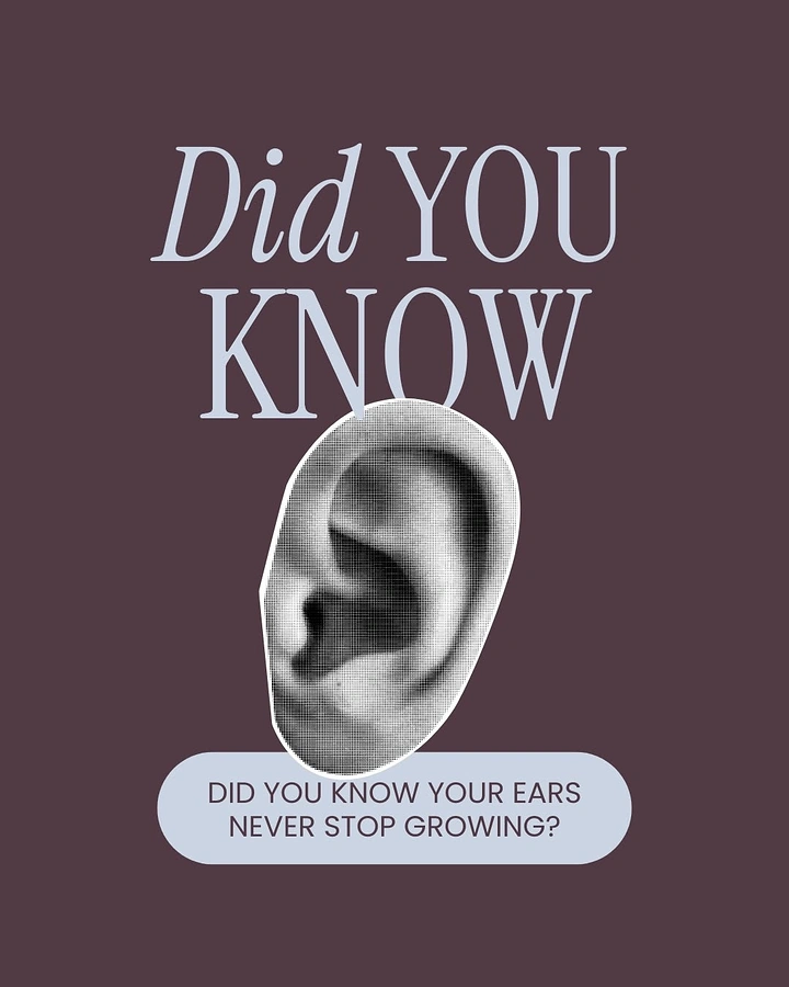 Hearing Aids creative ad: Collage ear breaking through serif headline