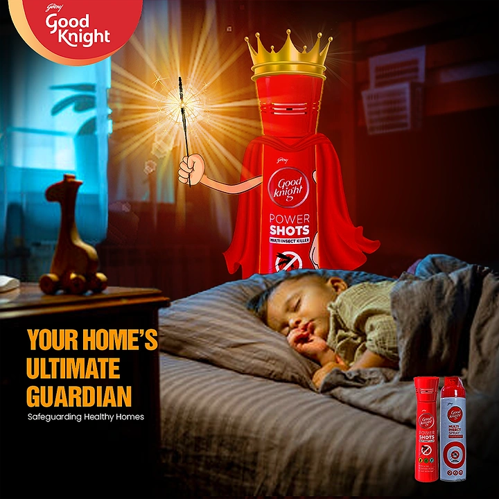 Pest Control creative ad: Refill crowned as guardian of sleeping child