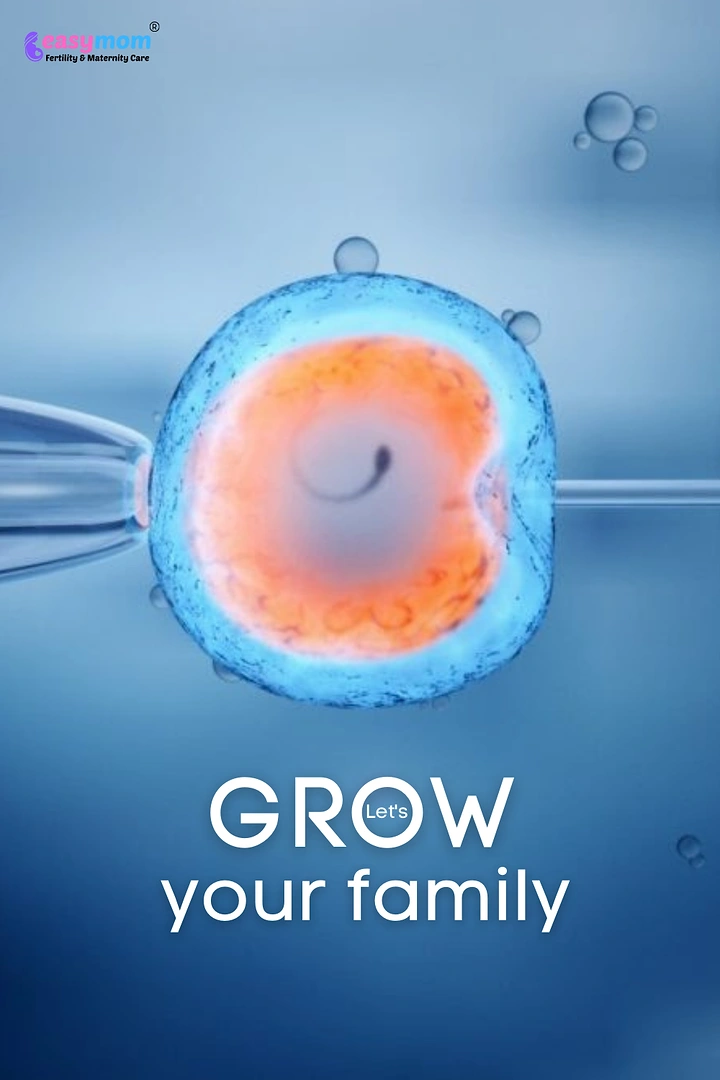 IVF & Fertility Clinics creative ad: Glowing embryo cell, 'Grow your family'