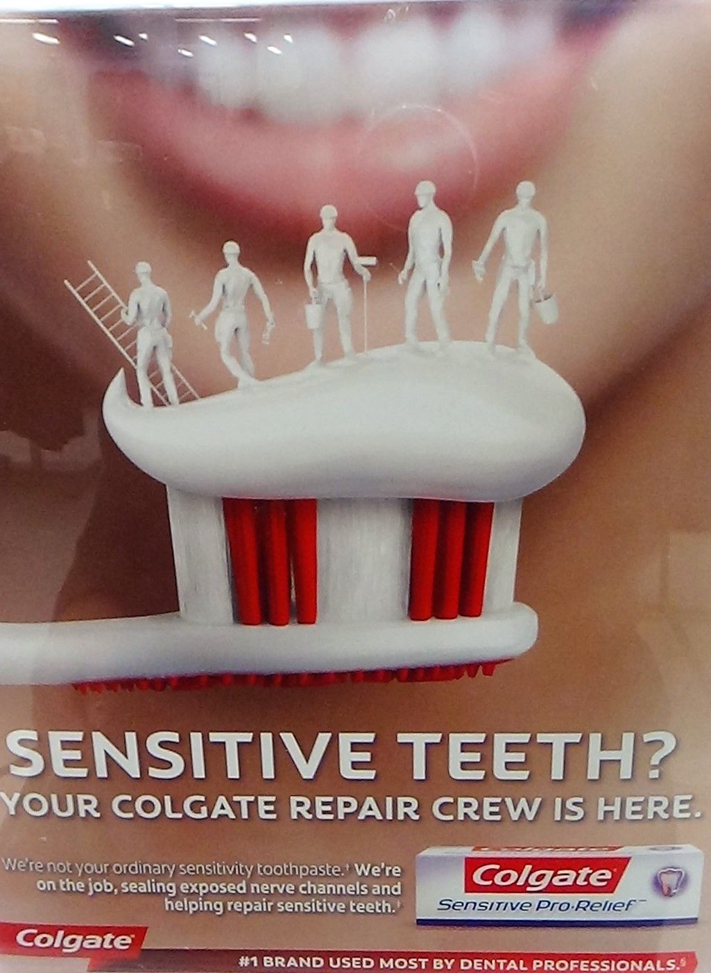 Instagram post: Tiny figures dramatize sensitive-teeth discomfort