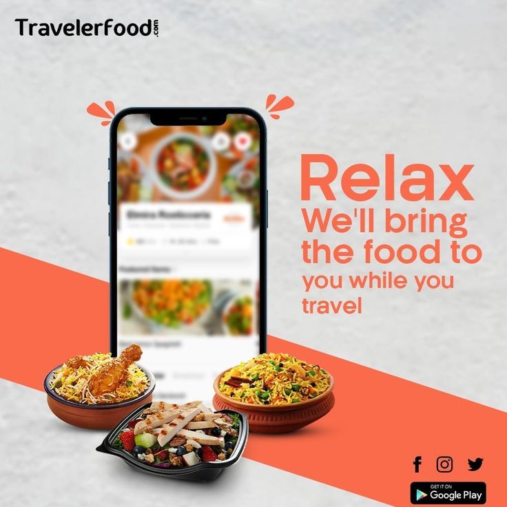 Instagram post: Travel promise brings food anywhere