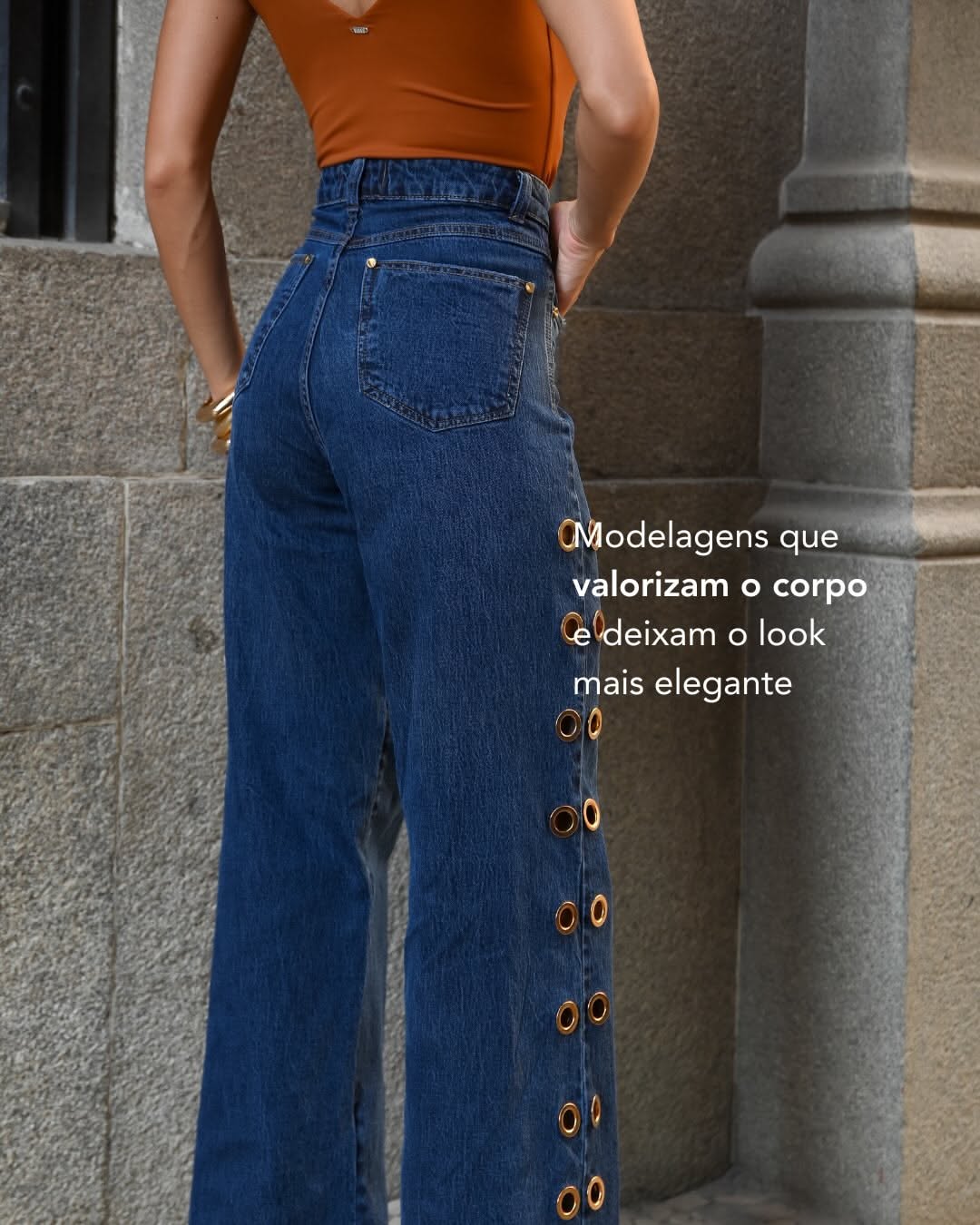 Instagram post: Oversized denim turns product into spectacle, slide 2