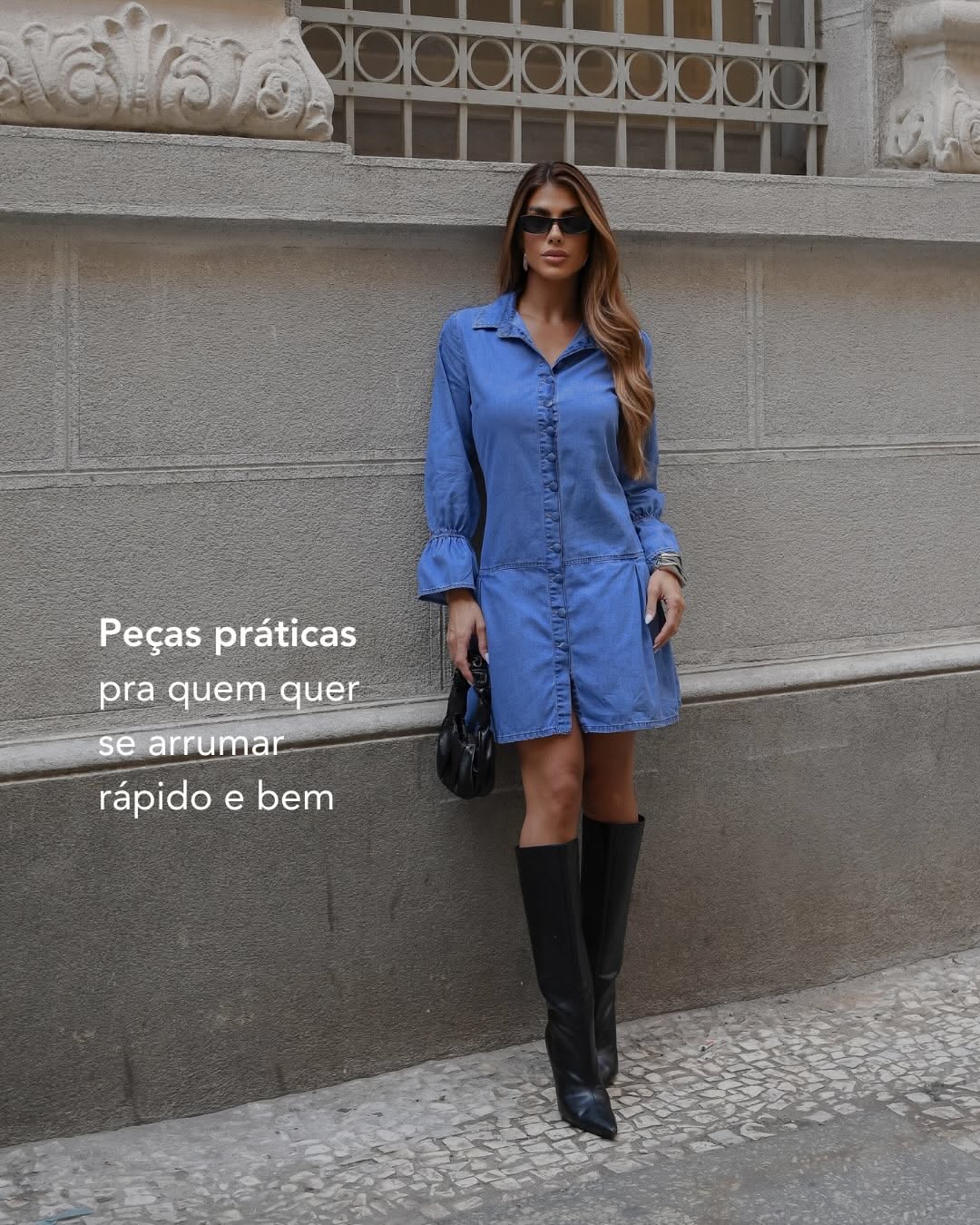 Instagram post: Oversized denim turns product into spectacle, slide 3