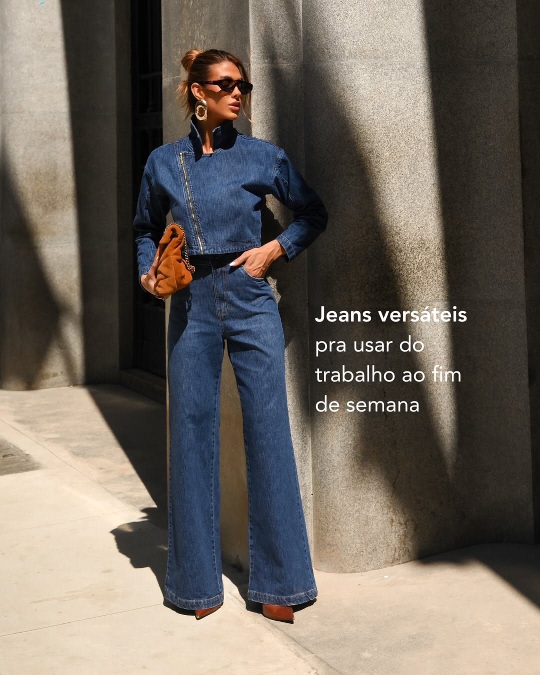 Instagram post: Oversized denim turns product into spectacle, slide 7
