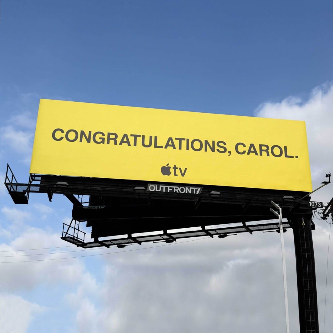 Instagram post: Personalized billboard campaign stunt