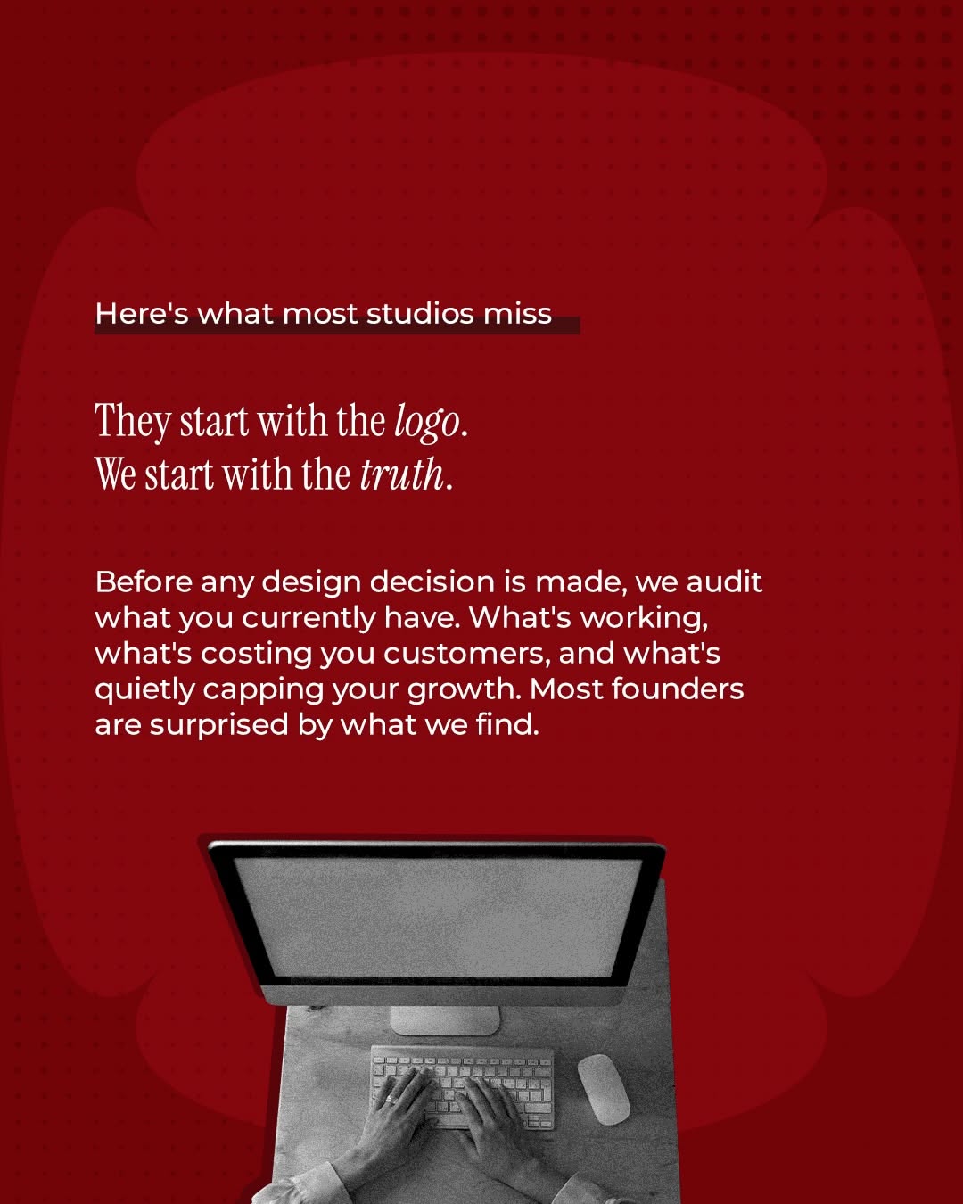 Instagram post: Retro TV, witty 'build the thinking' copy, slide 3