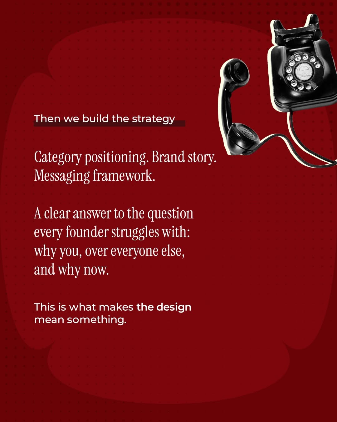 Instagram post: Retro TV, witty 'build the thinking' copy, slide 5