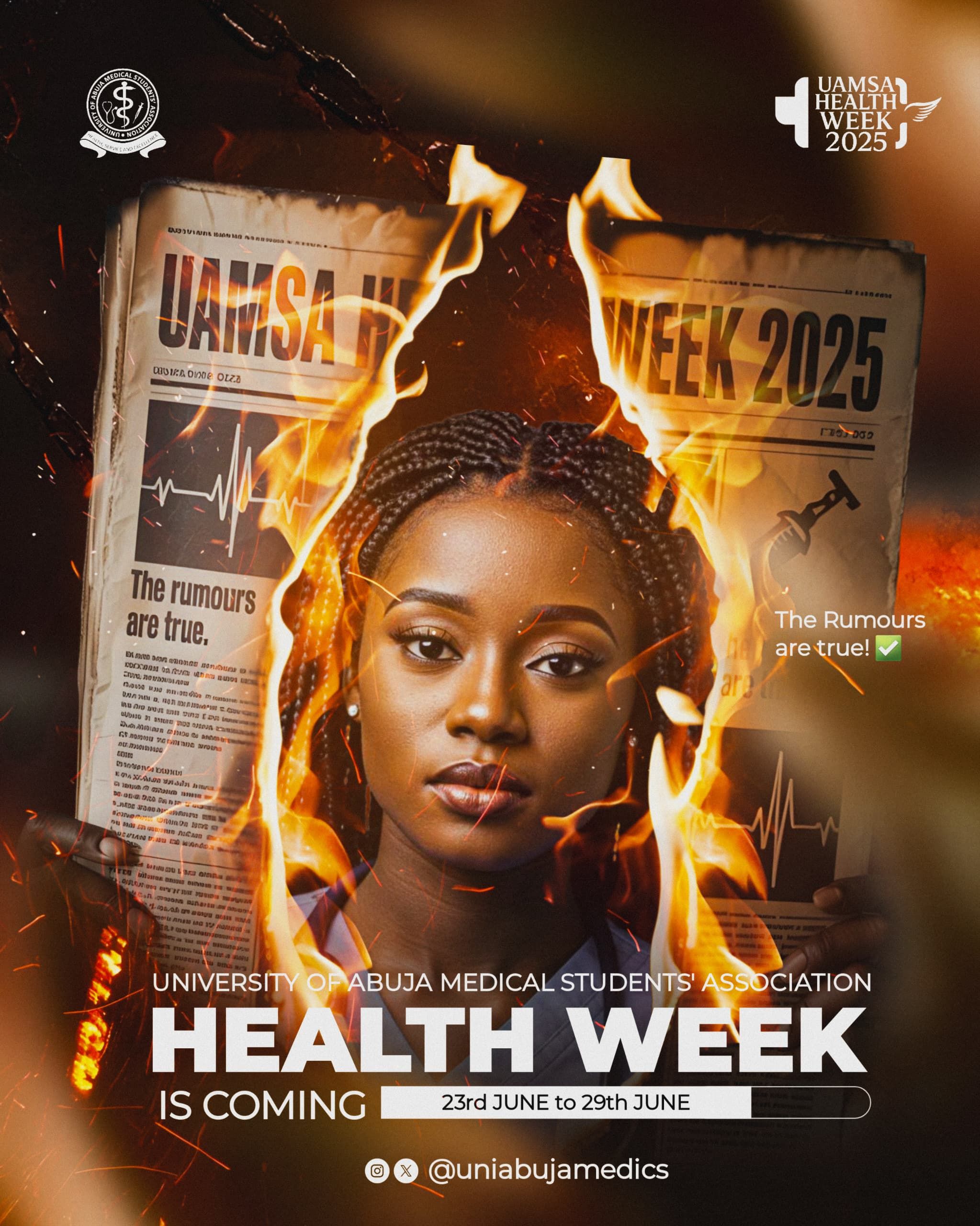 Instagram post: Health week framed as rumor campaign