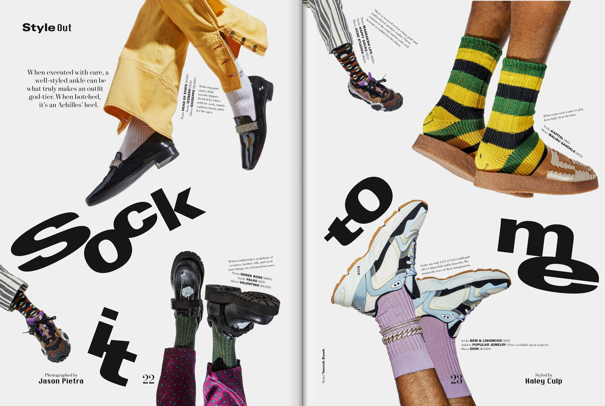 Banner: Witty typography turns socks into statement